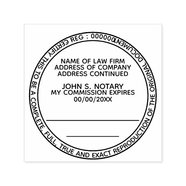 Notar mit Notar in gedruckter Form schwarz Permastempel (Design)