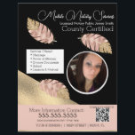 Notar Mobile Services Foto Pink Black QR FLYER<br><div class="desc">Moderne Flyer für Notare im öffentlichen Dienst Imitate Foil Glitzer</div>