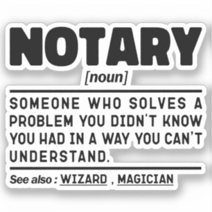 Notar Noun Definition Dokument Zeuge Mitarbeiter Aufkleber