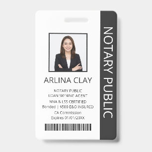 Notar Öffentlich Kredit Signing Agent ID-Abzeichen Ausweis