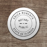 Notar Öffentliche Briefmarke Schlicht Minimalistis Runder Pappuntersetzer<br><div class="desc">Notare öffentliche Briefmarke Schlicht Minimalistische Papier Untersetzer.</div>