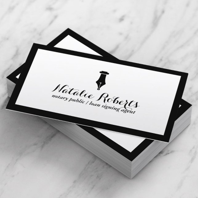 Notar Öffentlicher Kredit Signierung Agent Minimal Visitenkarte (Von Creator hochgeladen)
