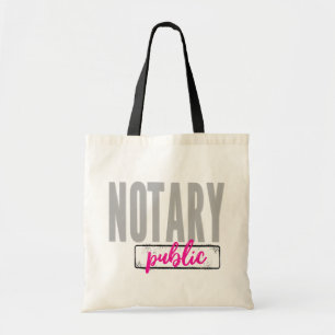 Notar Public Big Schriftart verblasst schwarz mit  Tragetasche