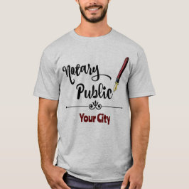 Notar Public Burgundy Tinte Pen Maßgeschneiderte S T-Shirt