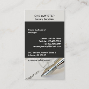 Notar Public Business Card Visitenkarte