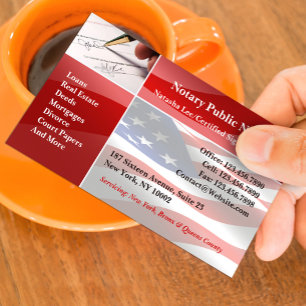 Notar Public Business Card Visitenkarte