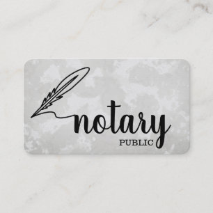 Notar Public Elegant Script Schlicht Visitenkarte