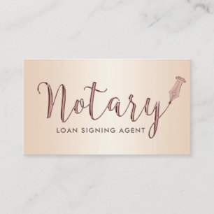 Notar Public Loan Signing Agent Modern Pearl Visitenkarte