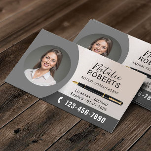 Notar Public & Loan Signing Agent Modernes Foto Visitenkarte