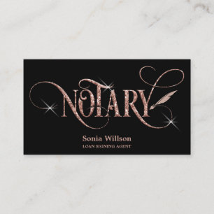 Notar-Rose-Gold-Hypothekenschreiber Visitenkarte