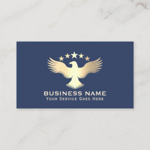 Notar-Signatur-Agent Gold Eagle-Logo-Foto Visitenkarte