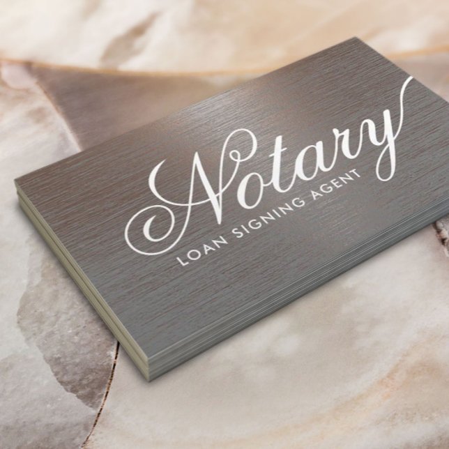 Notar-Signatur Agent Typografie Kupfer Metal Visitenkarte (Von Creator hochgeladen)