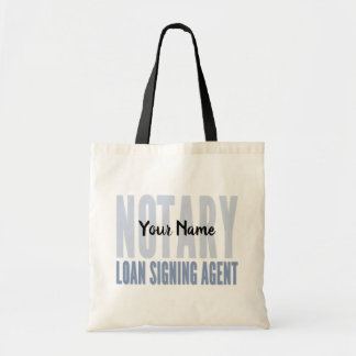 Notar Signing Agent Blue Schriftart individuell an Tragetasche