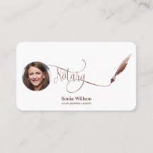 Notar Signing Agent Moderne Rose Gold Agate