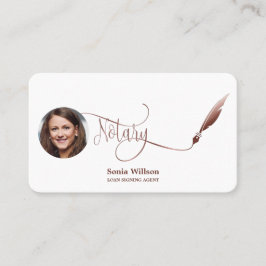 Notar Signing Agent Moderne Rose Gold Agate Visitenkarte