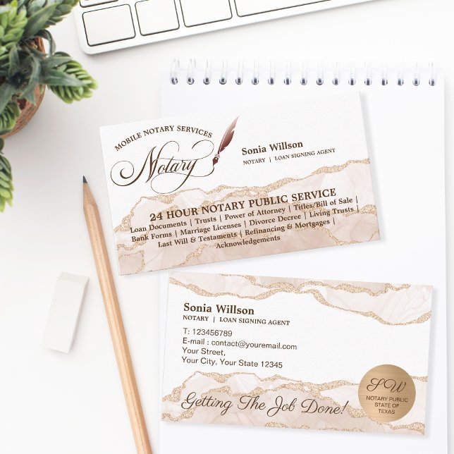 Notar- und Kreditsignierungs-Agent für mobile Gerä Visitenkarte (Von Creator hochgeladen)