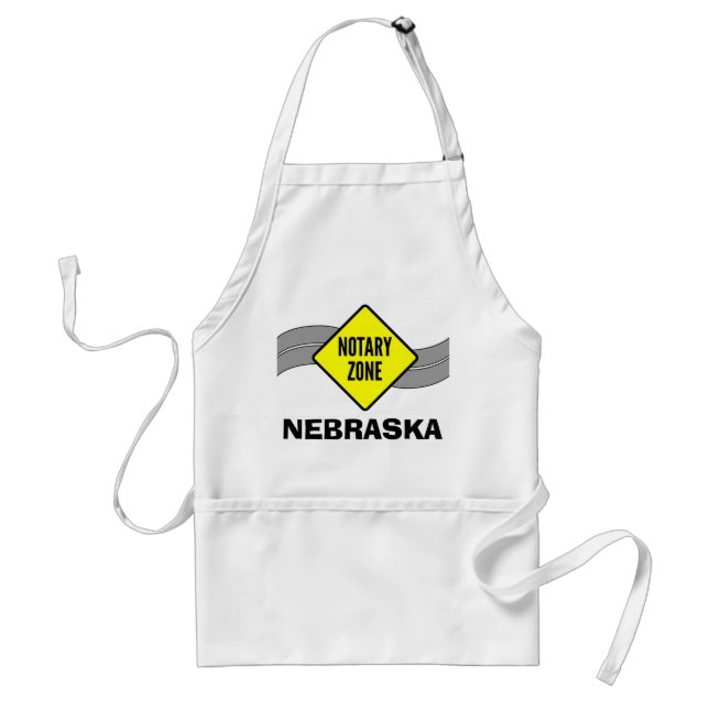 Notar Zone Gelbe Straße Zeichen Nebraska Schürze (Vorne)