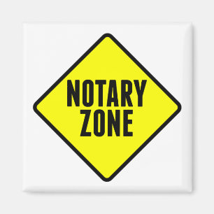 Notar Zone Gelbe Straßenzeichen Magnet
