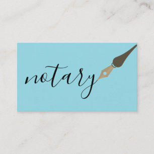 Notaragenten-Stift-Logo Freelance-Kalligrafie-Schr Visitenkarte
