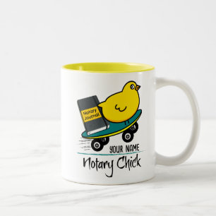 Notarchiv auf der Skateboard - Kundenname Zweifarbige Tasse