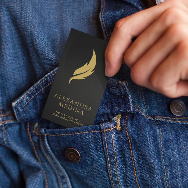 Notarchiv für Notebooks - Quill-Logos, Schwarz und Visitenkarte (Von Creator hochgeladen)