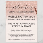 Notardienstleistungen für mobile Rose Gold Glitzer Flyer<br><div class="desc">Mobile Notdienste Rose Gold Glitzer ombre auf hellpastellrosa</div>