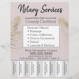 Notare Dienstleistungen Rosa Gold Business Abstric Flyer