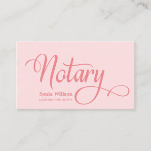 Notare elegante moderne, rot-rosa Typografie Visitenkarte