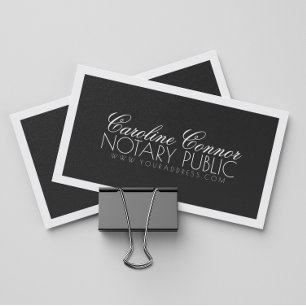 Notare Public Black & White Bold Design Card Visitenkarte