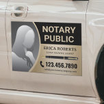 Notare Public Loan Signing Agent Modernes Gold Fot Auto Magnet<br><div class="desc">Notar Public Loan Signing Agent Modernes Black & Gold Foto Car Magnet</div>