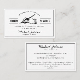 Notare Services Beruflich Vintag anpassbar Visitenkarte