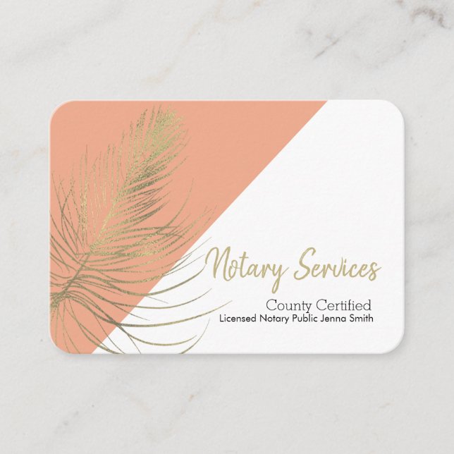Notare Services Gold Earthy Square Business Card Visitenkarte (Vorderseite)