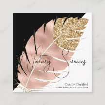 Notare Services Rosa Gold Glitzer Chic Black