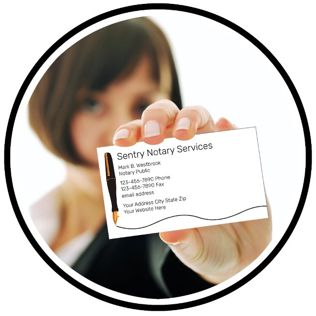 Notare Visitenkarte (Classy Notary Public Business Cards by CustomBusinessTemplates)