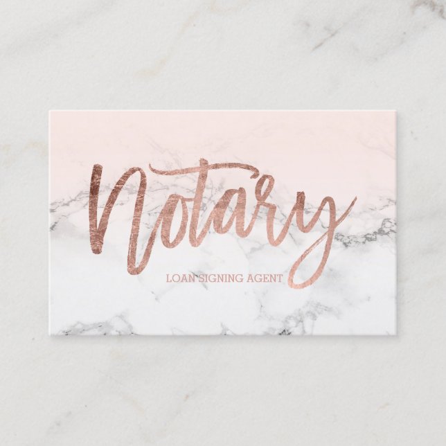 Notarerröten MarmorRosen-Goldtypographie Visitenkarte (Vorderseite)