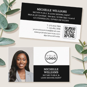 Notarielle Unterzeichnung Agent Foto Logo QR Code  Visitenkarte