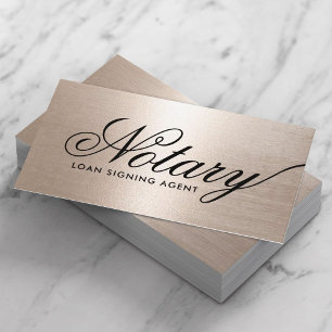 Notarkredit Signierung Agent Rose Gold Typografie Visitenkarte