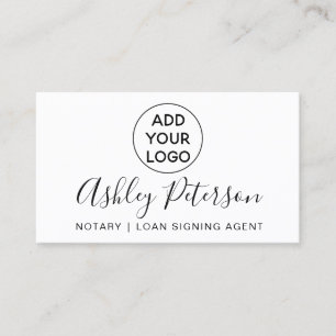 Notarlogo typografisch minimalistisch schwarz-wei visitenkarte