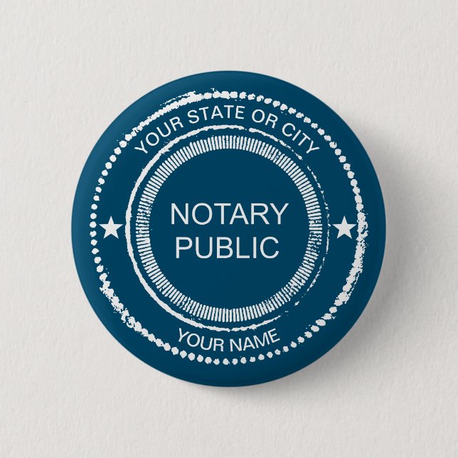 Notarname des öffentlichen Not leidenden Siegels S Button (Vorderseite)