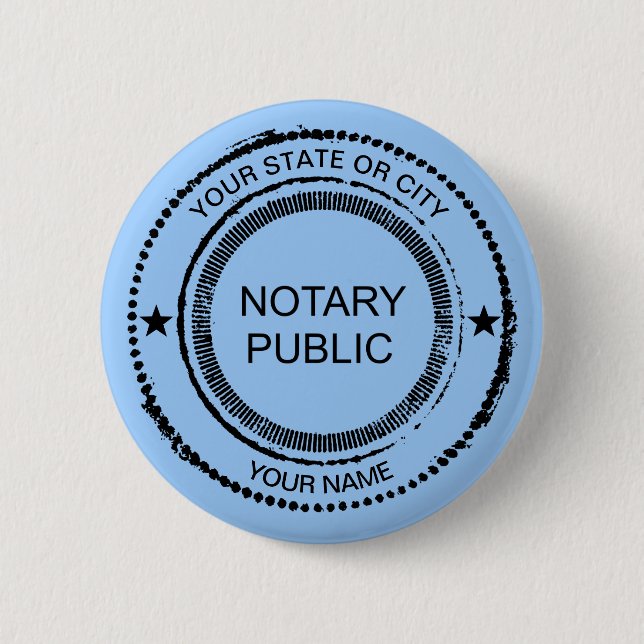 Notarname des öffentlichen Not leidenden Siegels S Button (Vorderseite)
