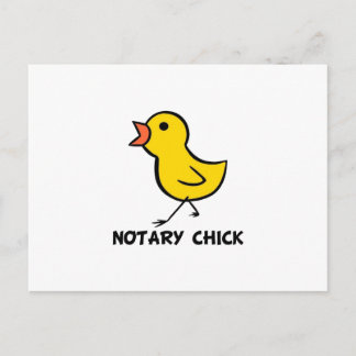 Notary Chick Postkarte
