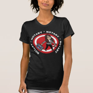 Notary Lady Briefcase Briefmarke Siegel Emboss Not T-Shirt