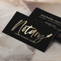 Notary Loan Signature Agent Gold Typografy