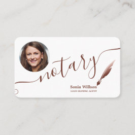 Notary Loan Signature Agent Moderne Add your Foto Visitenkarte