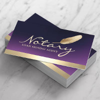 Notary Loan Signing Agent Gold Border Deep Lila