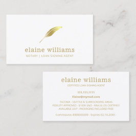 Notary Loan Signing Agent Gold Visitenkarte