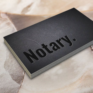 Notary Loan Signing Agent Minimalistisch Black Visitenkarte