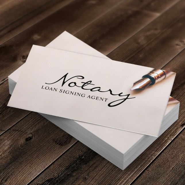 Notary Loan Signing Agent Modernes Elegantes Visitenkarte (Von Creator hochgeladen)