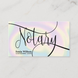 Notary Loan Signing Agent Modernes Holographic Foi Visitenkarte
