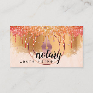 Notary Loan Signing Agent Rose Gold Attorney Bu Visitenkarte